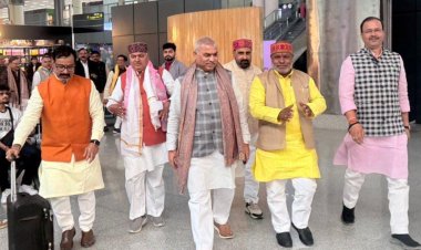 भाजपा राष्ट्रीय महासचिव एवं प्रदेश के उपमुख्यमंत्री का कार्यकर्ताओं ने किया जोरदार स्वागत