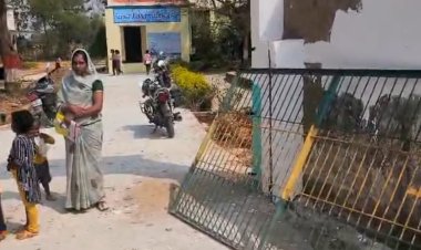 स्कूल का गेट गिरने से दो मासूम बच्चे दबे, एक की हालत गंभीर