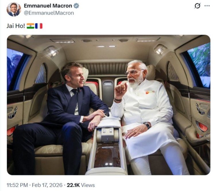 प्रधानमंत्री मोदी से मिलकर फ्रांस के राष्ट्रपति मैक्रों ने कहा- जय हो!