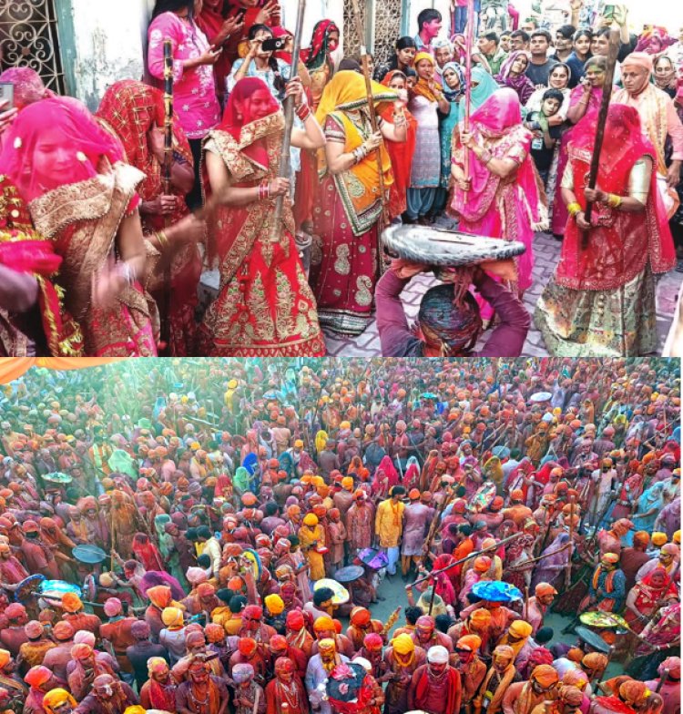 नंदगांव और रावल में हुई लठामार होली, हुरियालों पर बरसी प्रेमपगी लाठियां