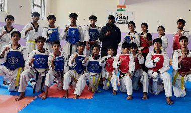 ब्लैक बेल्ट पाकर 55 ताईक्वांडो खिलाड़ियों के खिले चेहरे