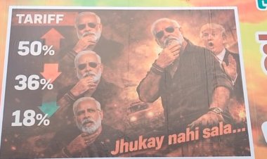 होलिका में ‘टैरिफ वार’ की थीम, प्रधानमंत्री मोदी का ‘पुष्पा’ अवतार बता दिया सशक्त भारत का संदेश