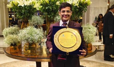 इविवि के ऋषभ मेहरोत्रा एआई गवर्नेंस पर प्रजेंटेशन देकर बने उपविजेता, हुआ स्वागत