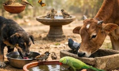 पशु-पक्षियों के पानी की व्यवस्था करना हम सबकी जिम्मेदारी : रजनीकांत श्रीवास्तव