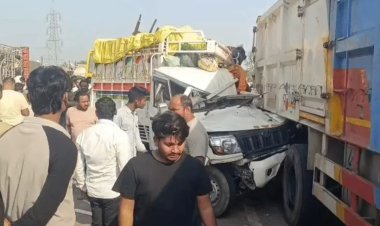 कौशाम्बी  ट्राला में पीछे से घुसी पिकअप आठ की मौत व 20 घायल