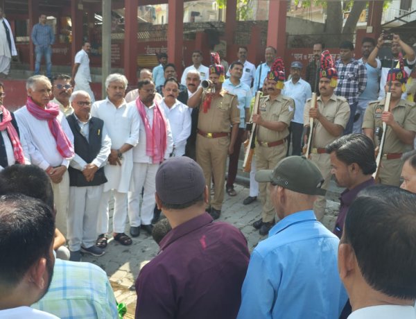 पूर्व विधायक राधेश्याम भारतीय पंचतत्व में विलीन, राजकीय सम्मान के साथ अंतिम संस्कार