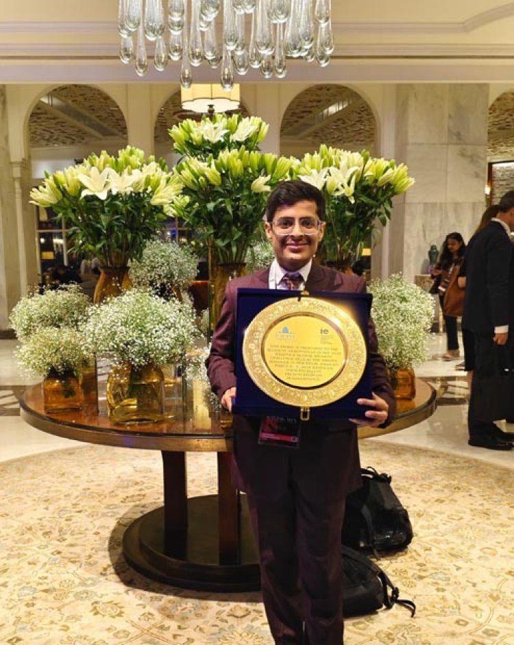 इविवि के ऋषभ मेहरोत्रा एआई गवर्नेंस पर प्रजेंटेशन देकर बने उपविजेता, हुआ स्वागत