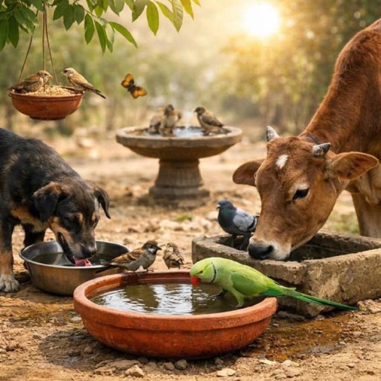 पशु-पक्षियों के पानी की व्यवस्था करना हम सबकी जिम्मेदारी : रजनीकांत श्रीवास्तव