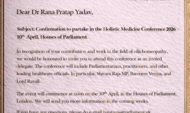 लंदन की सरजमीं पर होम्योपैथी गढ़ेगी नई पहचान, वैश्विक मंच पर भारतीय चिकित्सा का प्रतिनिधित्व करेंगे यूपी के डॉ. राणा प्रताप