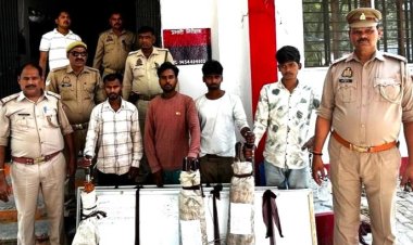 समरसेबल और सोलर प्लेट चोरी का खुलासा, चार गिरफ्तार