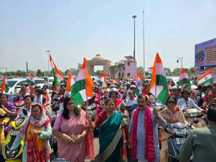 नारी शक्ति वंदन अधिनियम को लेकर भाजपा ने निकाली वाहन रैली