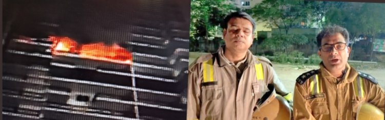 प्लास्टिक के पार्ट्स बनाने वाली फैक्ट्री में लगी आग