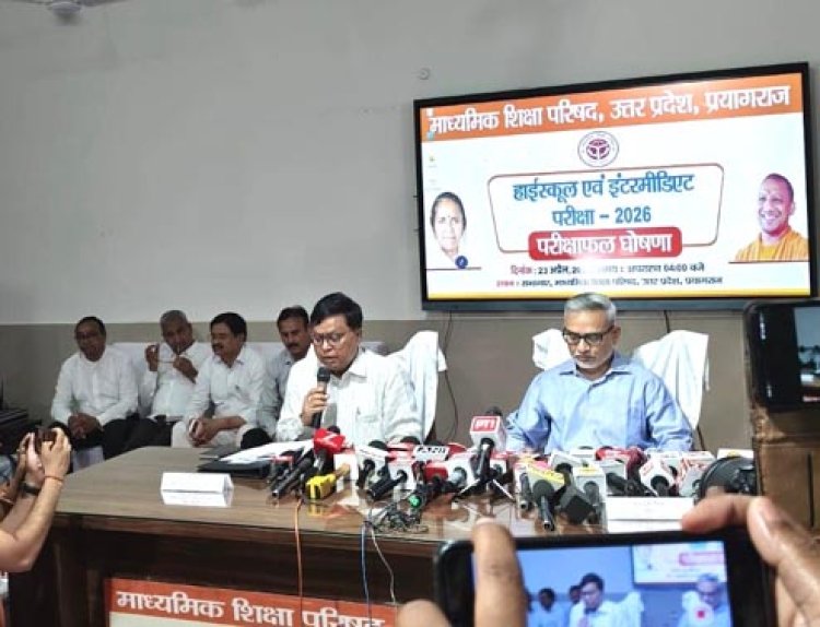 यूपी बोर्ड परीक्षा परिणाम घाेषित, हाईस्कूल में 90़.42 और इंटर में 80.38 फीसदी छात्र उत्तीर्ण, सीतापुर की कशिश वर्मा व शिखा वर्मा ने किया टाॅप