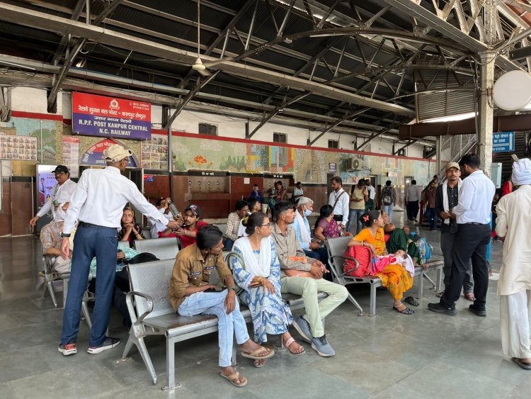 कानपुर सेंट्रल स्टेशन पर सघन टिकट चेकिंग अभियान, 247 मामलों में कार्रवाई