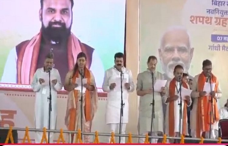बिहार में सम्राट कैबिनेट का विस्तार, भाजपा से 15 और जदयू कोटे से 12 मंत्रियों ने ली शपथ