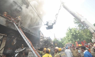 लखनऊ कोचिंग आग हादसे में पुलिस ने चार को किया गिरफ्तार, चार अफसर सस्पेंड