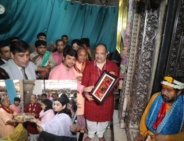 बरसाना : राधारानी के दरबार में नतमस्तक हुए उत्तर प्रदेश के मुख्य न्यायाधीश अरुण भंसाली, सपत्नीक की पूजा-अर्चना