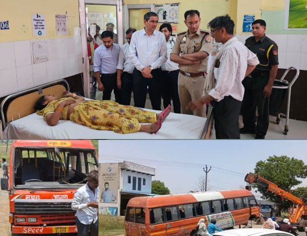 महुअन टोल प्लाजा के पास रोडवेज बस पलटी; दो महिलाओं की मौत, एक दर्जन से अधिक घायल