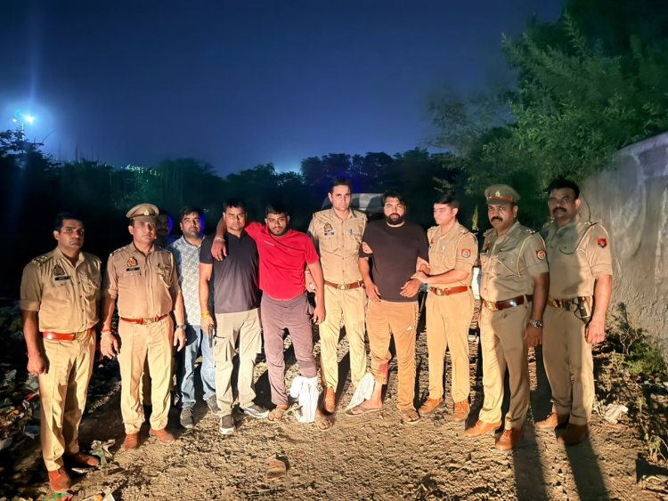 ट्रांसपोर्टर की हत्या में वांछित दो बदमाश पुलिस मुठभेड़ में गिरफ्तार, दोनों के पैर में लगी गोली