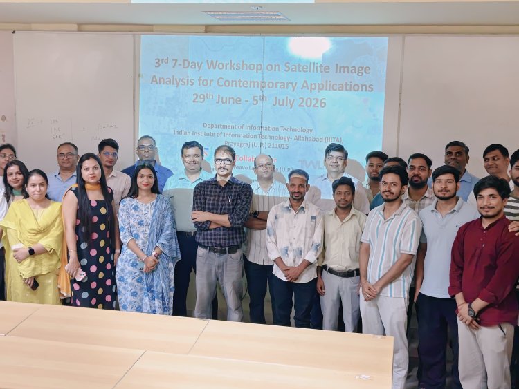ट्रिपल आईटी में "समकालीन अनुप्रयोगों के लिए सैटेलाइट इमेज विश्लेषण" पर कार्यशाला का शुभारंभ