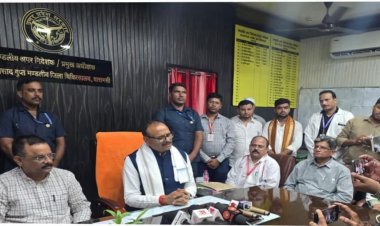 उप मुख्यमंत्री ब्रजेश पाठक ने 500 शैय्यायुक्त मल्टी सुपर स्पेशियलिटी अस्पताल निर्माण कार्य का किया निरीक्षण