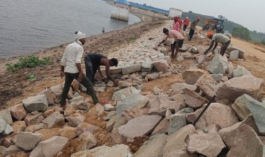 सात करोड़ की लागत से संवर रहा मीरजापुर का जरगो जलाशय, पिचिंग के साथ बनेंगे पांच वॉच टॉवर
