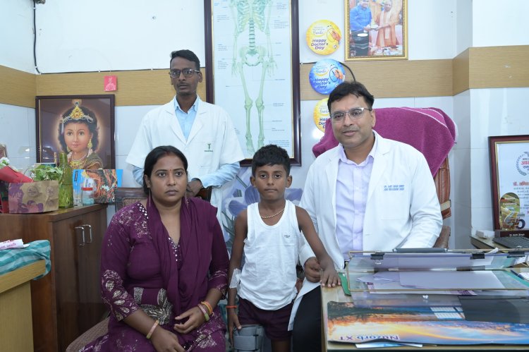 दूरबीन सर्जरी से बचाया गया 09 वर्षीय बच्चे का घुटना