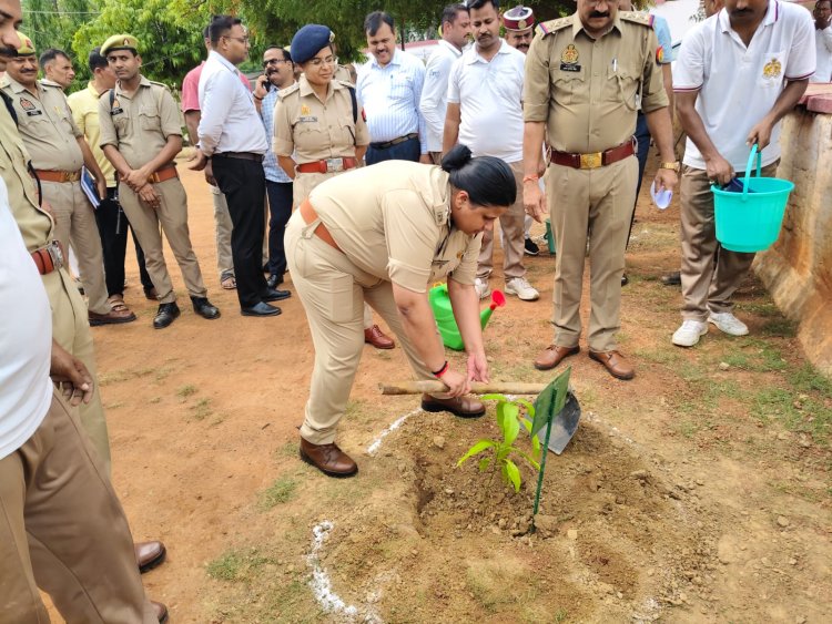 डीएम और एसपी ने लगाया पौधा, बोले—पेड़ लगाना ही नहीं, उसे बचाना भी जिम्मेदारी
