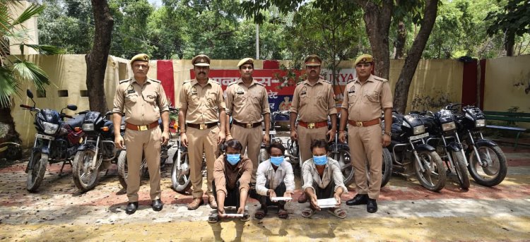 नोएडा में विभिन्न जगहों से 13 वाहन चोर गिरफ्तार, 27 बाइक, तीन मोबाइल फोन बरामद