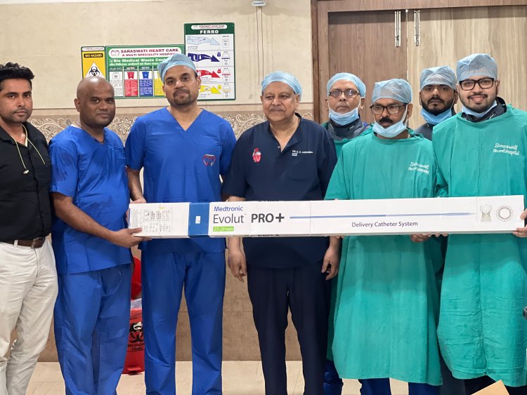 प्रयागराज: सरस्वती हार्ट केयर एंड मल्टीस्पेशियलिटी हॉस्पिटल में पहली सफल TAVI प्रक्रिया, 81 वर्षीय मरीज को मिली नई जिंदगी