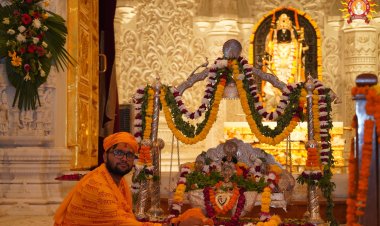 श्री राम जन्मभूमि: प्रभु श्रीराम भाइयों के साथ झूला झूल रहे, शेषावतार की विशेष पूजा