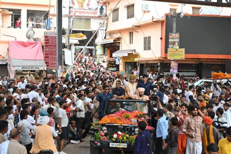 महिला पहलवानों के आरोपों से जुड़े मामले में बरी होने के बाद अयोध्या पहुचें पूर्व सांसद बृजभूषण शरण सिंह