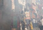 दुकान में लगी भीषण आग, दो सिलेंडर धमाके के साथ फटे; महिला और 5 साल की बच्ची की मौत