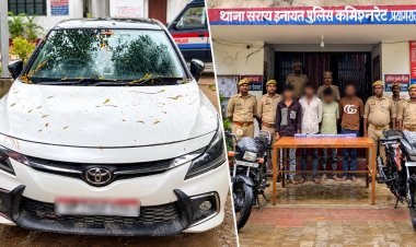 प्रयागराज में हाईवे लूट-चोरी करने वाले चार आरोपी गिरफ्तार, पिस्टल और तीन वाहन बरामद